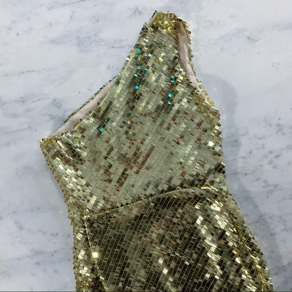 Gold Sequin Pageant Prom Homecoming Formal Dress - Picture 2 of 8